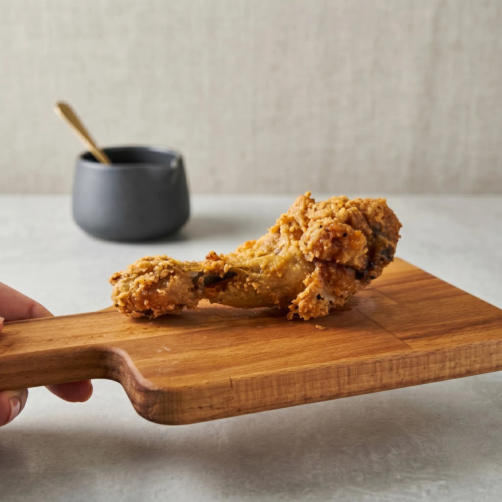 cooked chicken leg